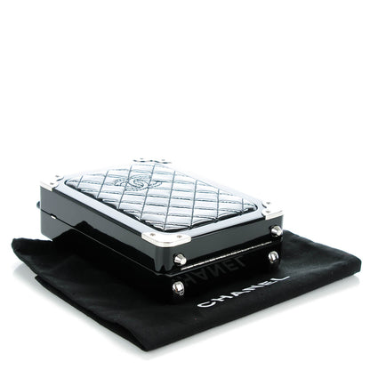 Chanel Resin Patent Trolley Minaudiere Clutch Black 3 of 7