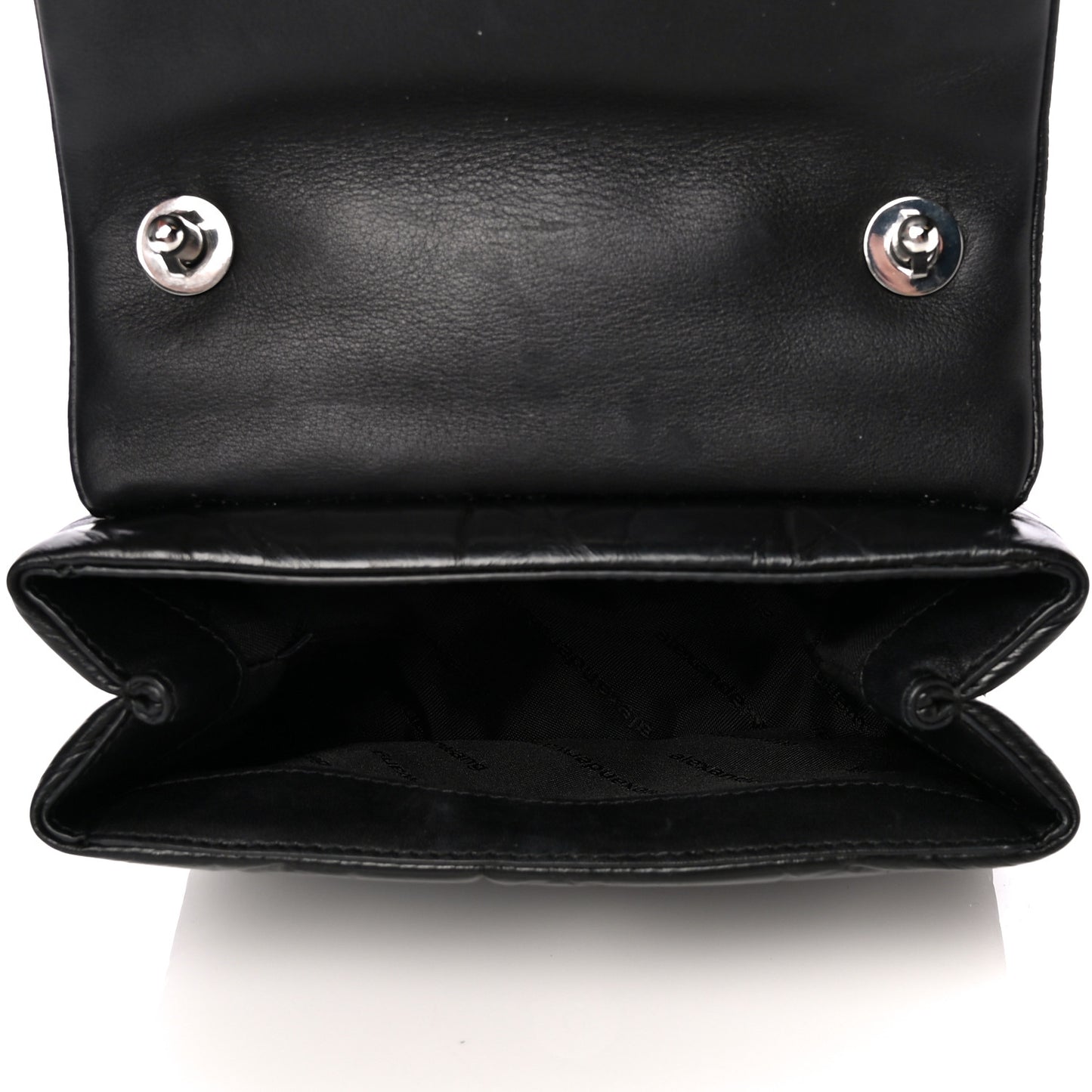 Calfskin Quilted Halo Crossbody Bag Black