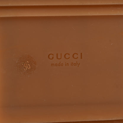 Gucci New Denim GG Monogram Angelina Platform 55mm Slide Sandals 36 Blue Tea 7 of 9