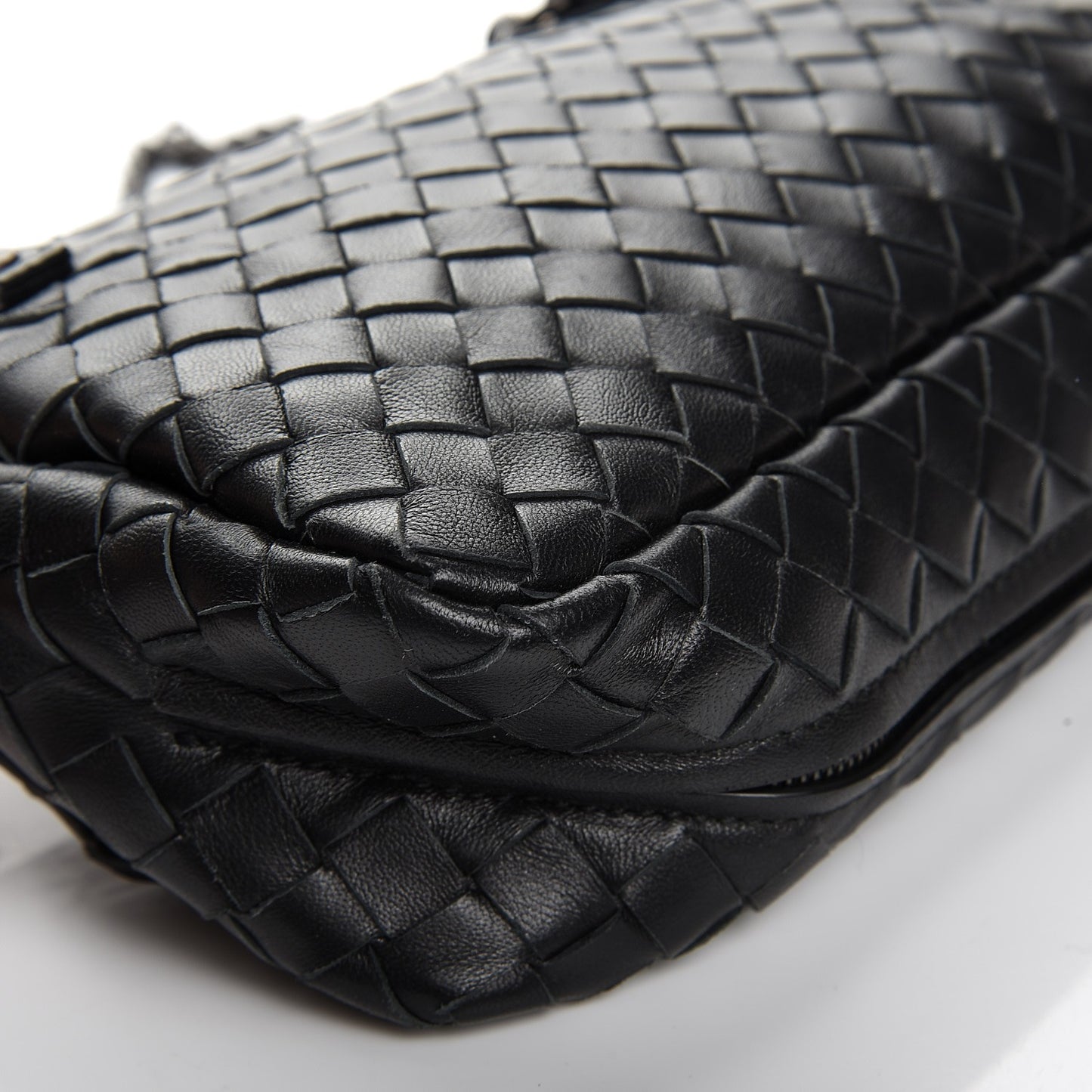 Nappa Intrecciato Mini Messenger Bag Nero Black