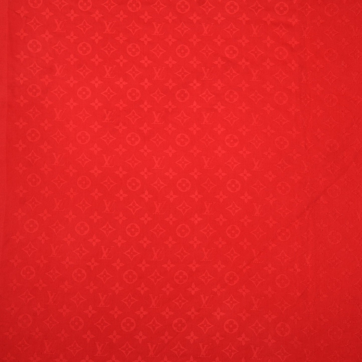Silk Wool Monogram Shawl Pomme D'Amour