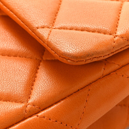 Chanel Lambskin Resin Mini Square Flap Orange 11 of 15