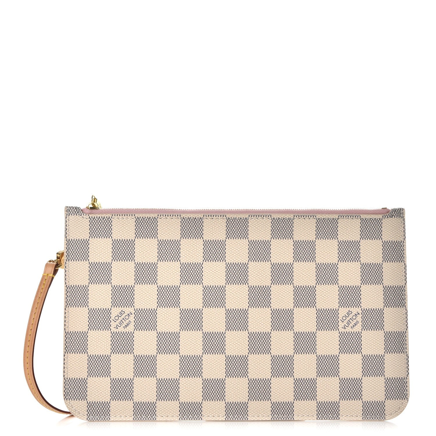 Louis Vuitton Damier Azur Neverfull MM GM Pochette Rose Ballerine 1 of 8