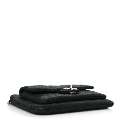 Chanel Iridescent Caviar Quilted Daily Zip Crossbody Bag Black 4 of 7