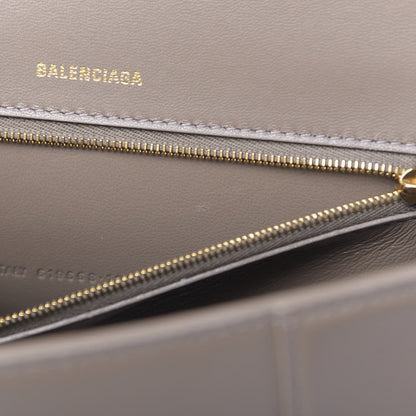 Balenciaga Grained Calfskin Medium Hourglass Top Handle Bag Mink Grey 10 of 11