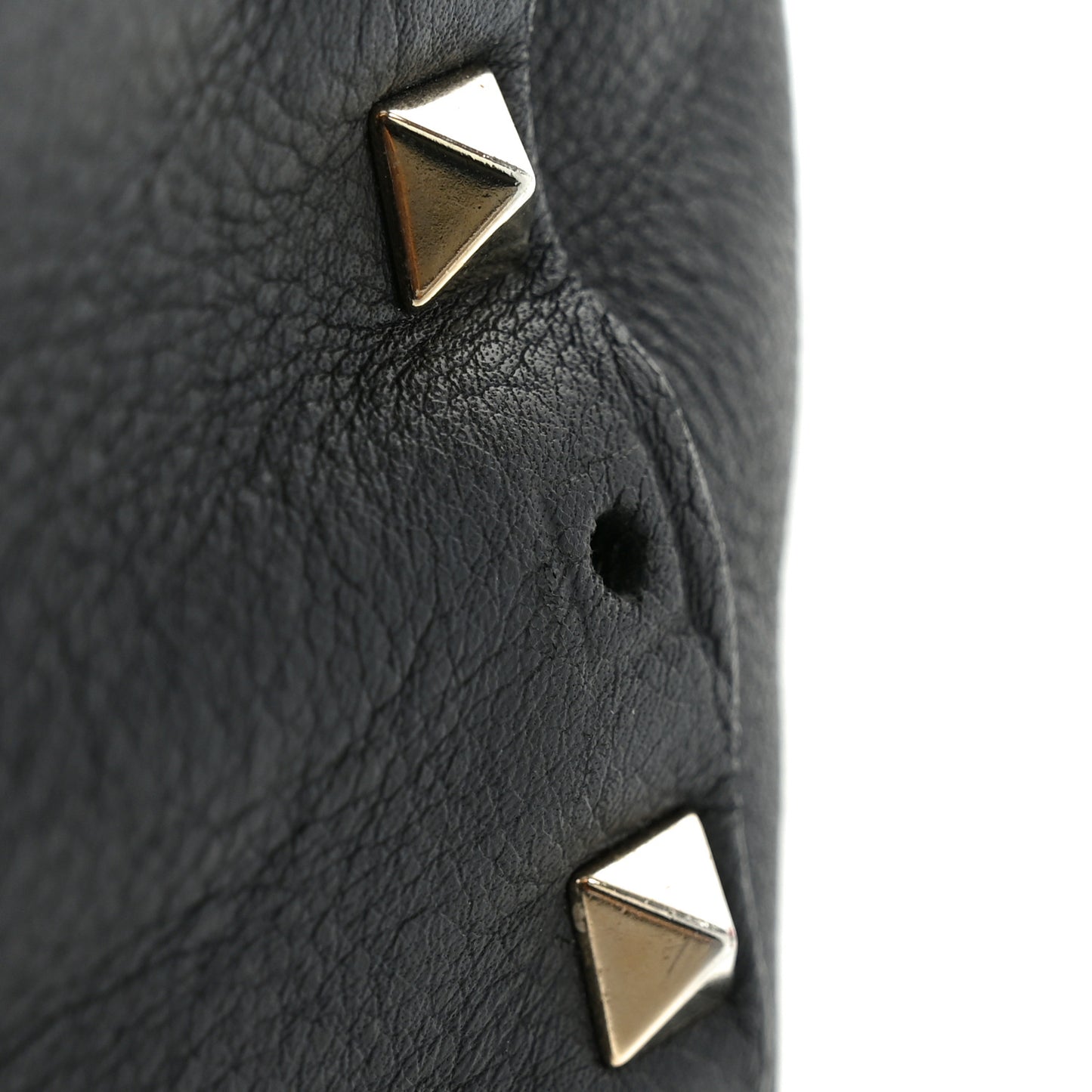 Vitello Calfskin Small Rockstud Flip-Lock Messenger Bag Black