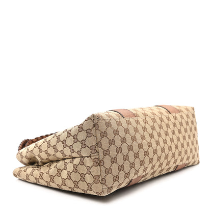 Gucci Monogram Medium Bamboo Bar Tote Brown 4 of 10