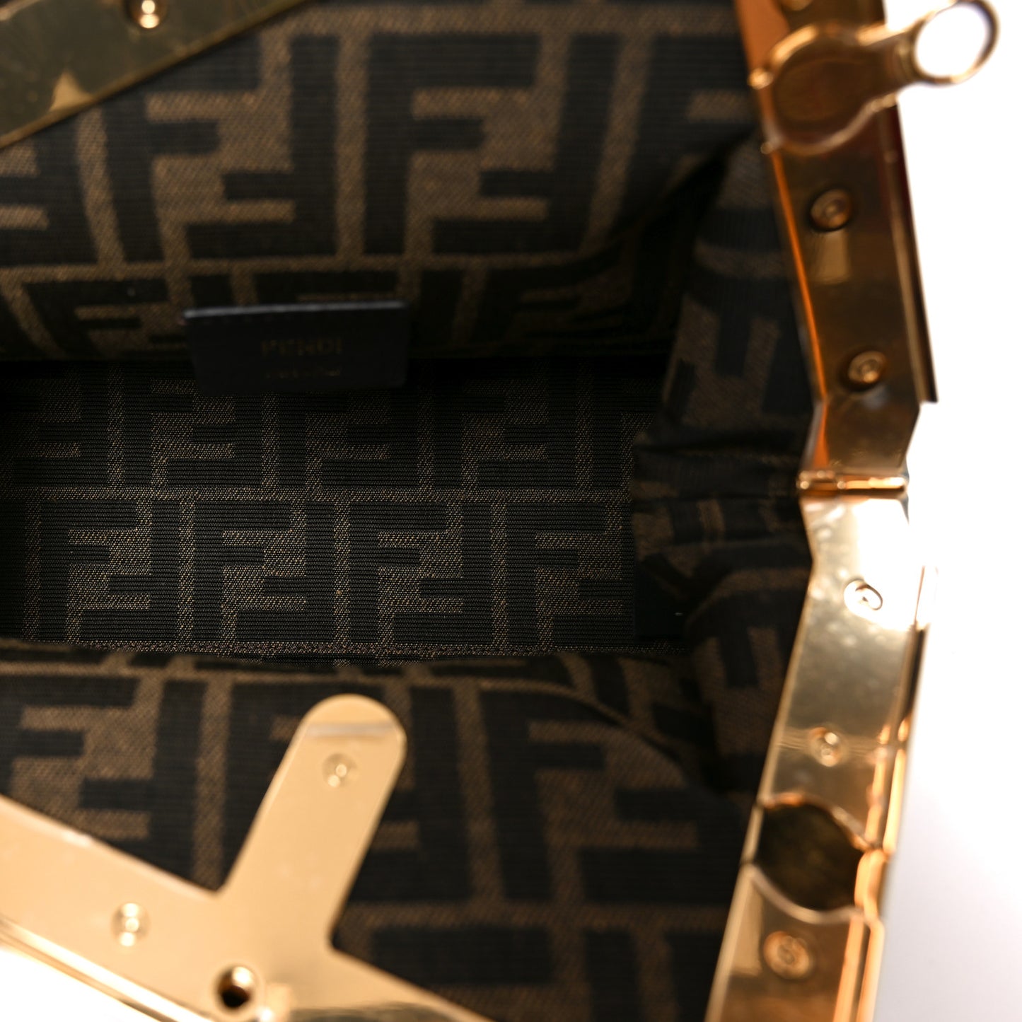 Shiny Nappa Small Fendi First Black