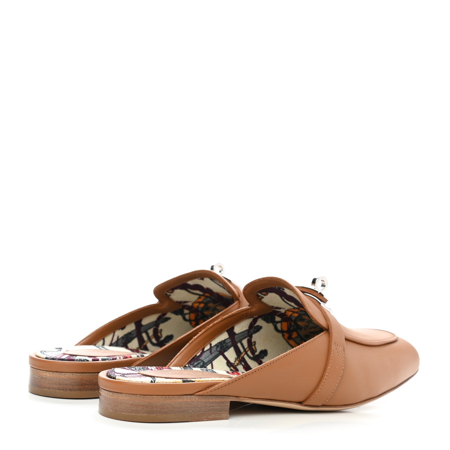 Hermes Cotton Canvas Calfskin Oz Mules 39 Naturel Beige Dore 4 of 7
