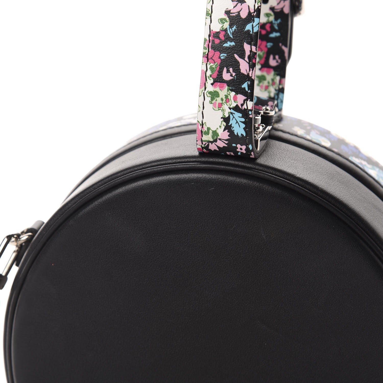 Louis Vuitton Calfskin Floral Print Petite Boite Chapeau Black 8 of 11