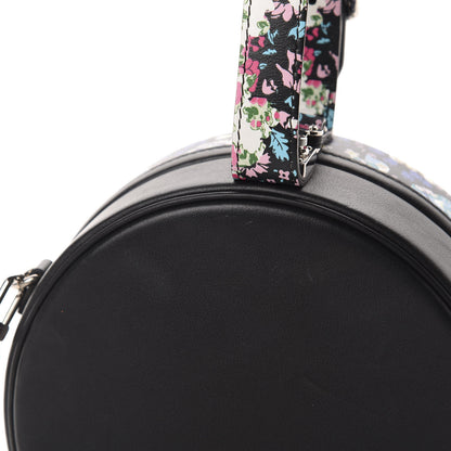 Louis Vuitton Calfskin Floral Print Petite Boite Chapeau Black 8 of 11