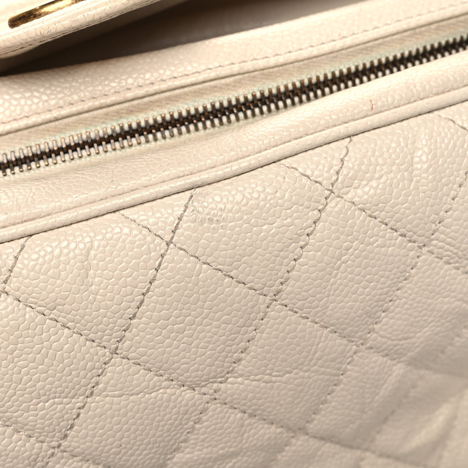 Chanel Crumpled Grained Calfskin Quilted Large Shiva Flap Dark White 14 of 19