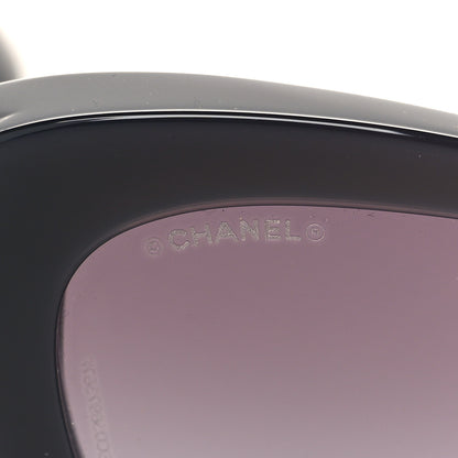 Chanel Acetate Pearl Cat Eye CC Sunglasses 5481-H-A Black 7 of 8