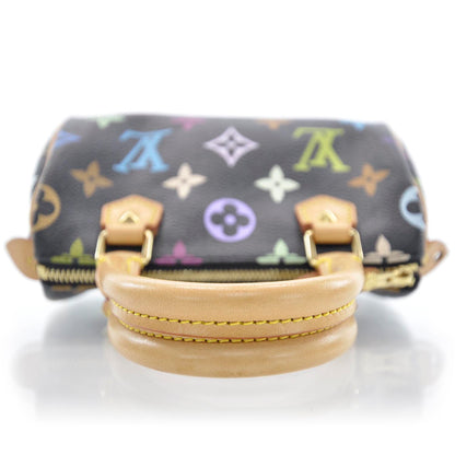 Louis Vuitton Monogram Multicolor Mini Sac HL Speedy Black 5 of 9