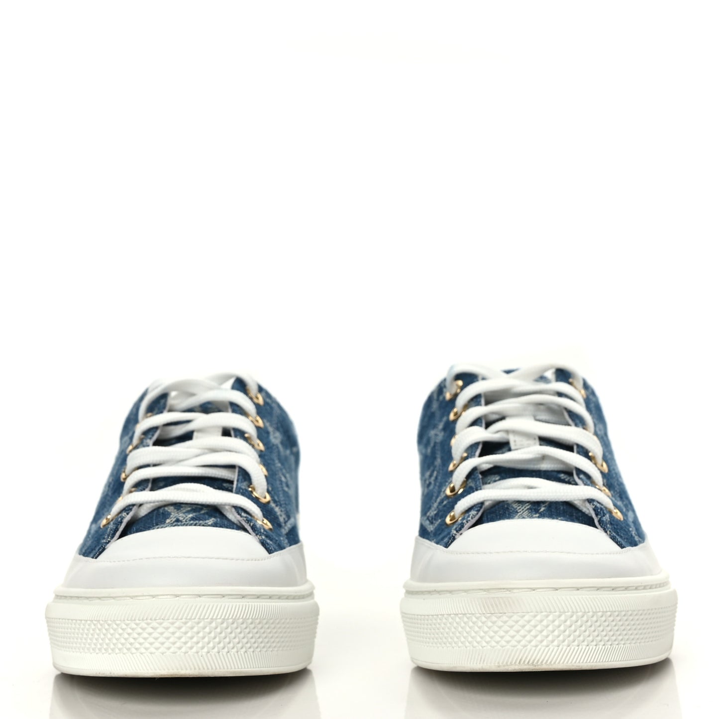 Denim Monogram Stellar Sneakers 37 Bleu Jeans Blue