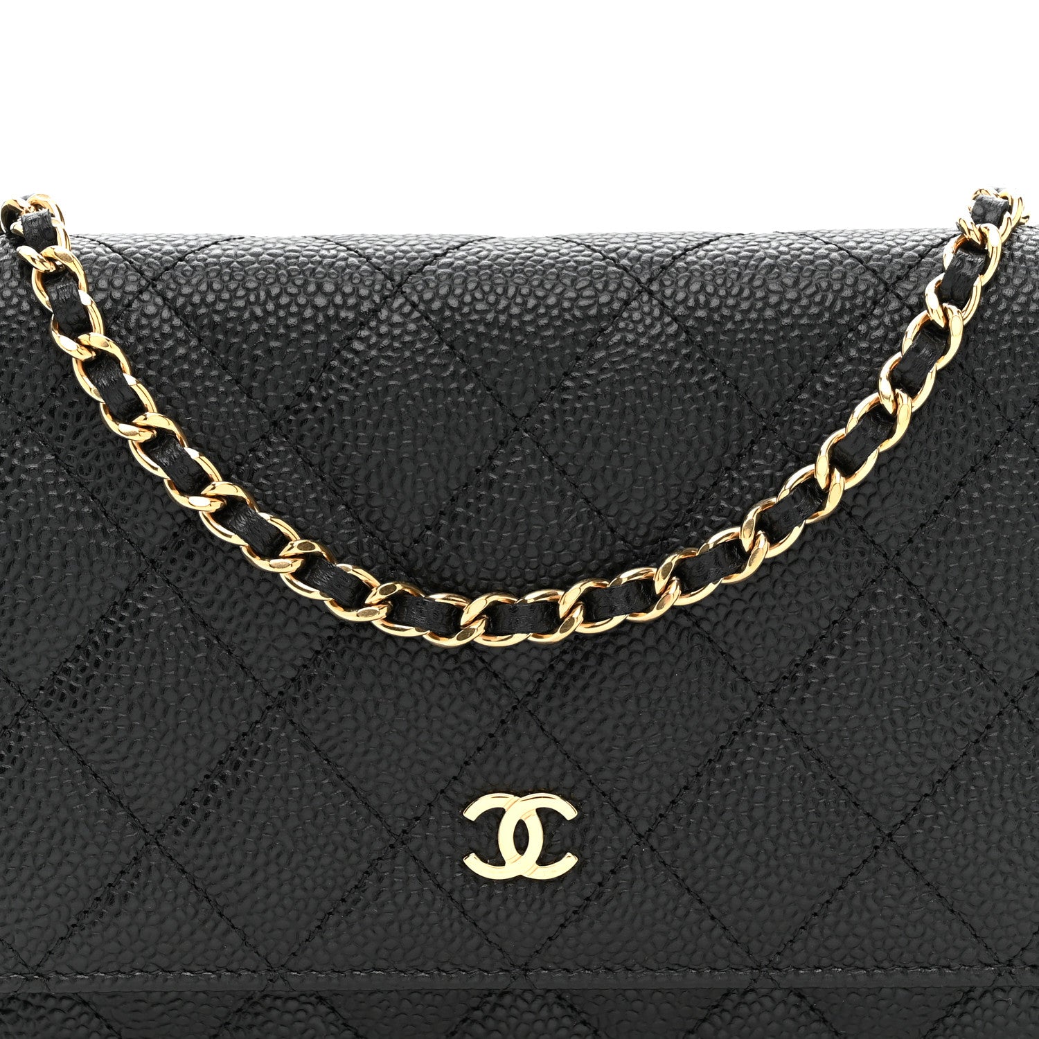 Chanel Caviar Quilted Wallet on Chain WOC Black 9 of 11