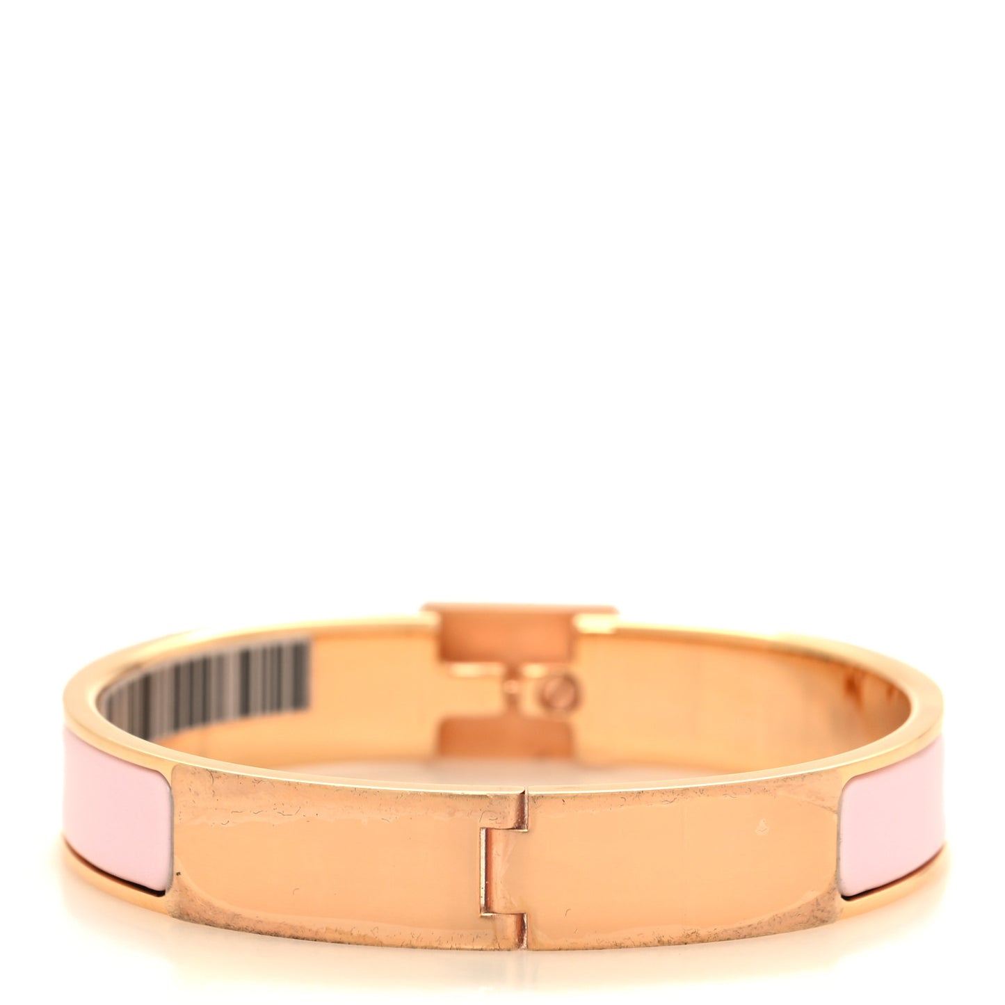 Enamel Narrow Clic Cadenas Bracelet PM Rose Dragee