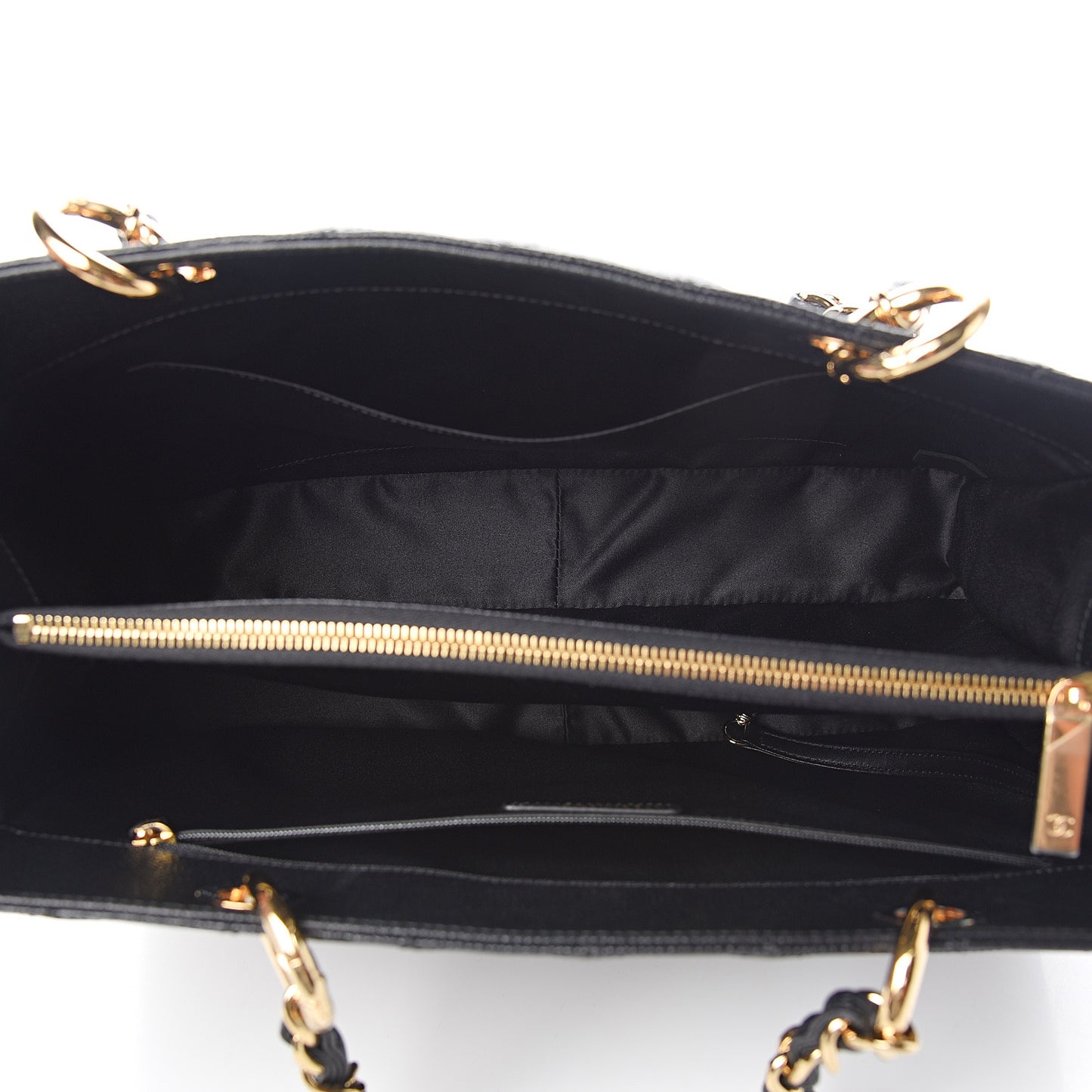 Caviar Quilted Grand Shopping Tote GST Black
