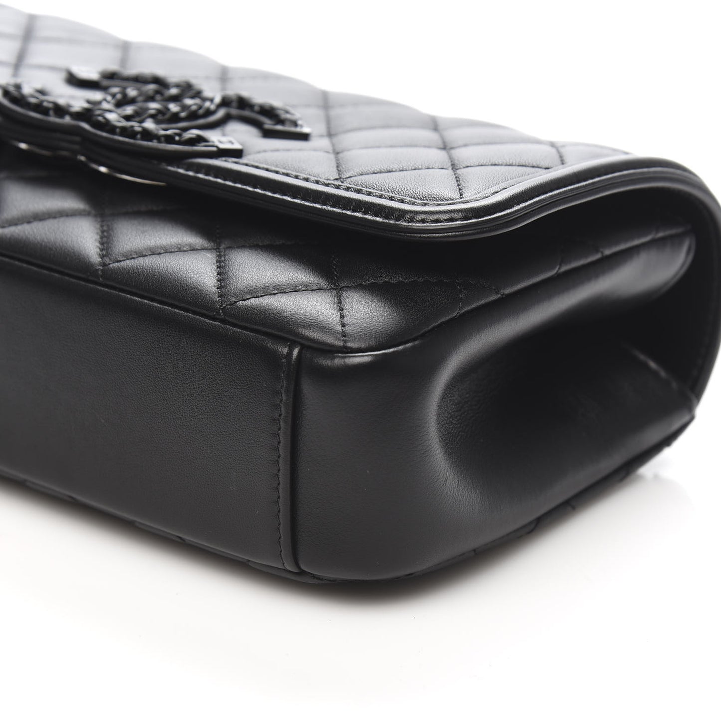Lambskin Quilted Small CC Filigree Flap Black