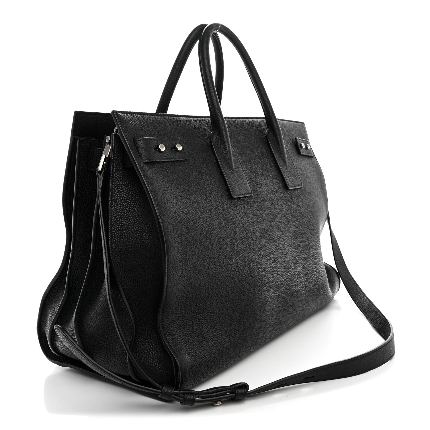 Saint Laurent Grained Calfskin Large Souple Sac De Jour Black 3 of 15
