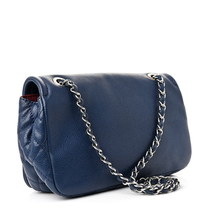 Chanel Caviar Medium Timeless CC Flap Navy Blue 3 of 10