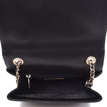 Chanel Lambskin CC Mania Flap Bag Black 5 of 9