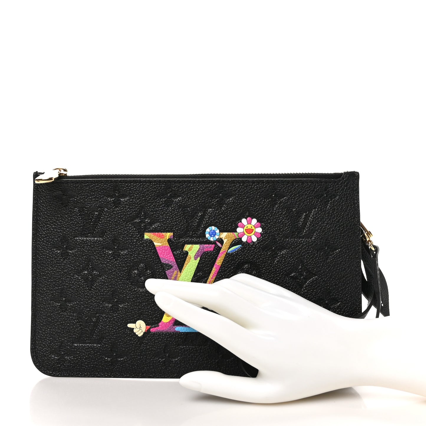 LV X TM Empreinte Flowers Neverfull MM Pochette Black