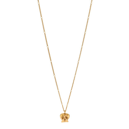 Gucci 18K Yellow Gold Le Marche Des Merveilles Bee Heart Pendant Necklace 1 of 6