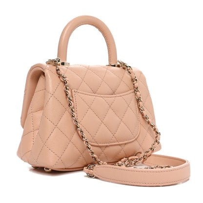 Chanel Caviar Quilted Extra Mini Coco Handle Flap Light Pink 3 of 11