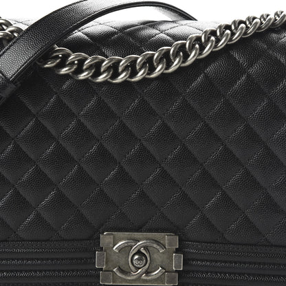 Chanel Caviar Quilted New Medium Boy Flap Black 9 of 9
