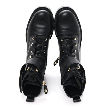 Louis Vuitton Calfskin Territory Flat Ranger Boots 38 Black 10 of 10