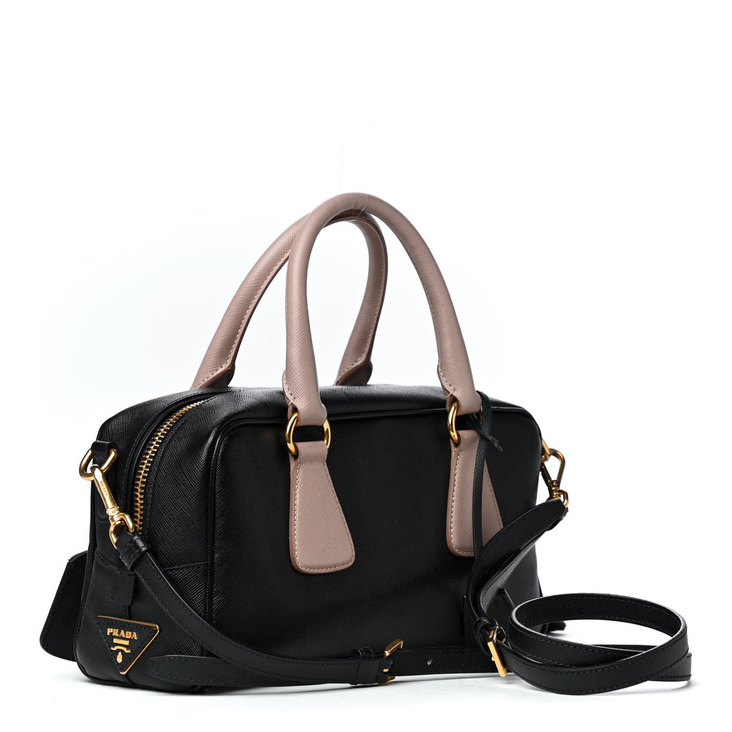 Saffiano Lux Bauletto Black Cammeo