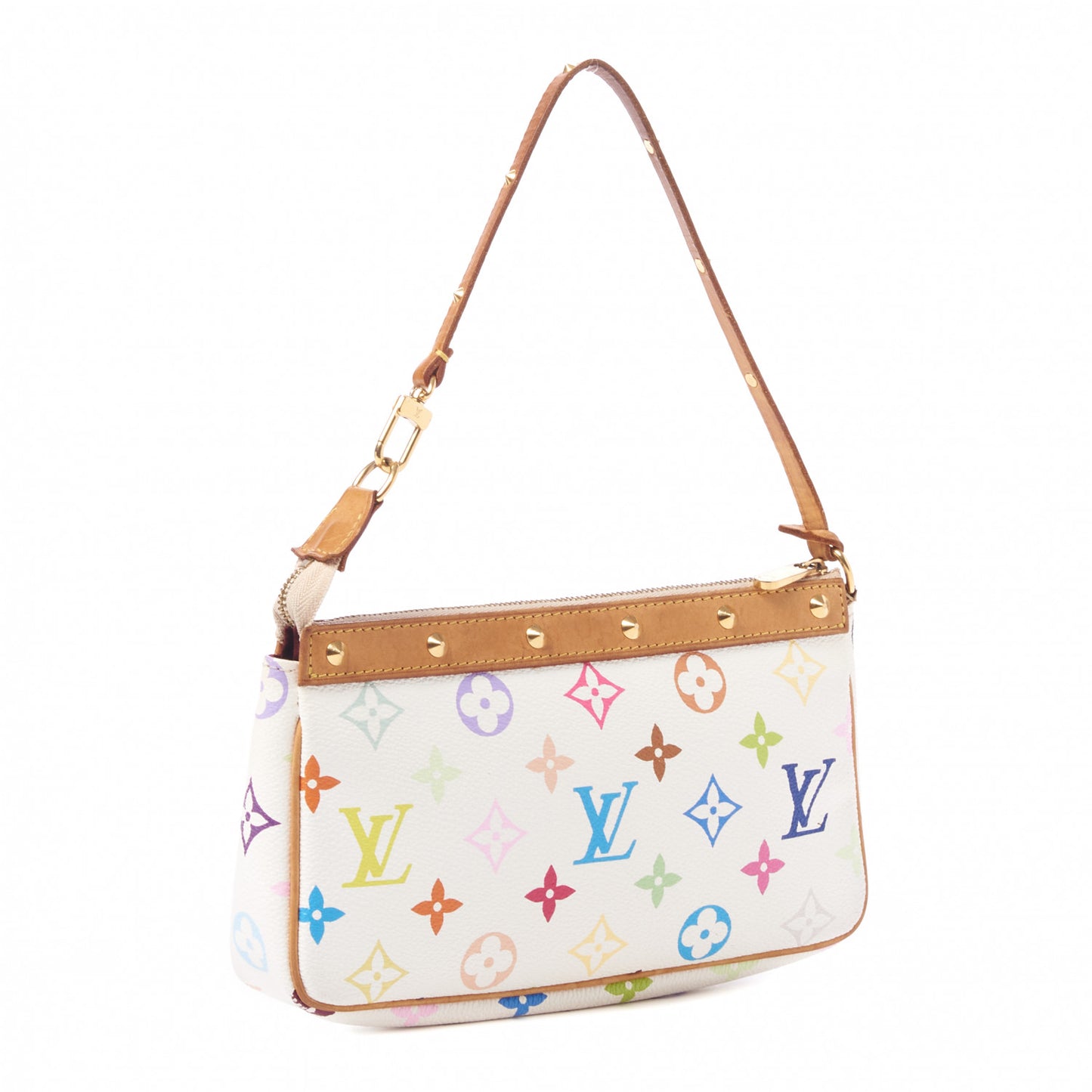 Monogram Multicolor Pochette Accessories White