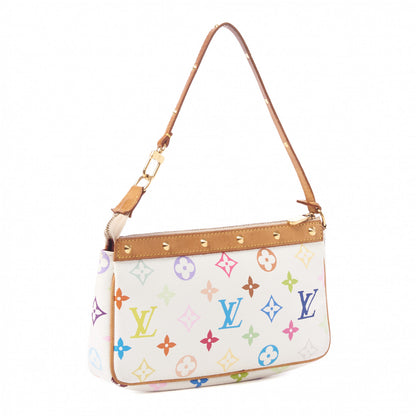 Louis Vuitton Monogram Multicolor Pochette Accessories White 2 of 7