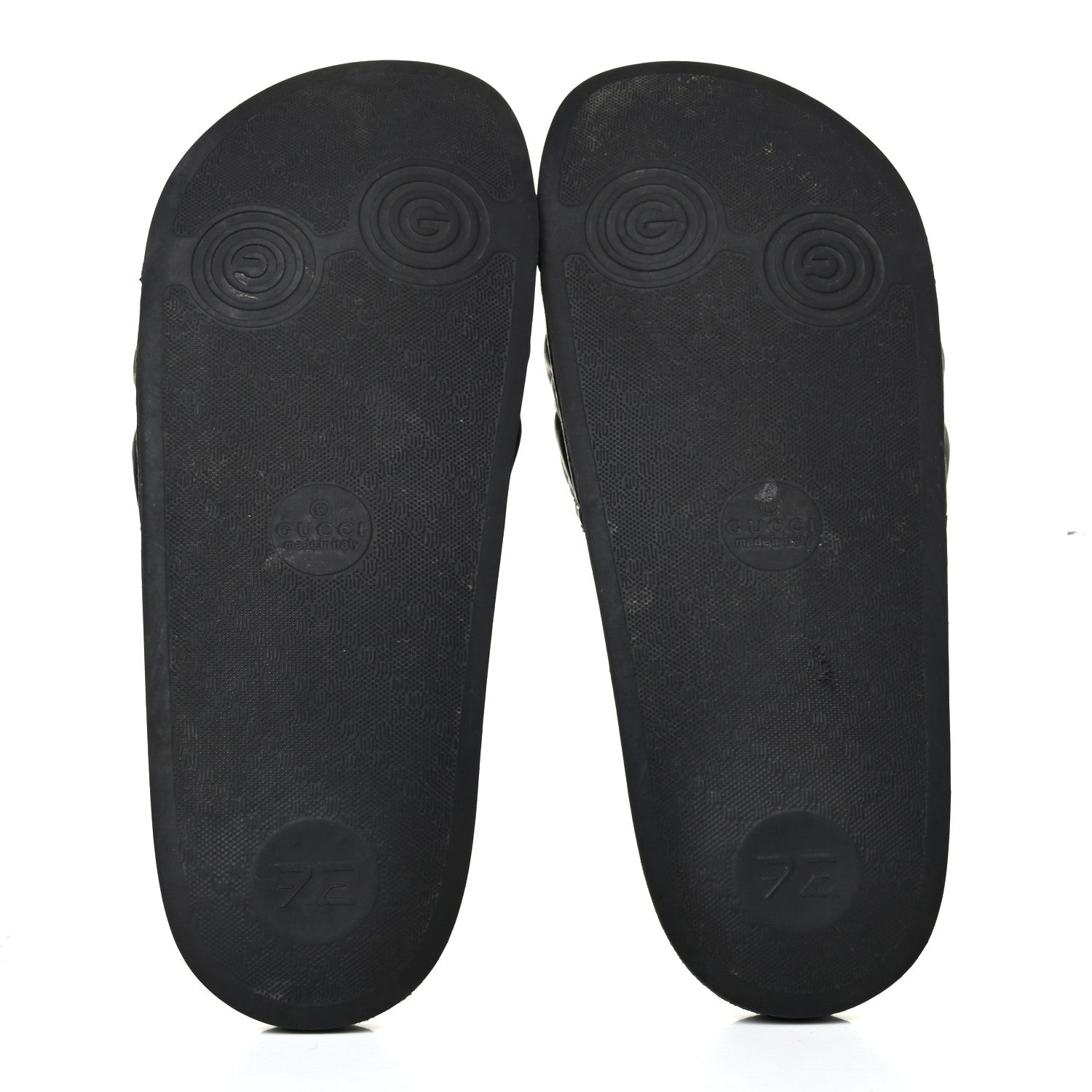 Gucci Nappa Matelasse Rubber Mens GG Marmont Slide Sandals 7 Black 4 of 4
