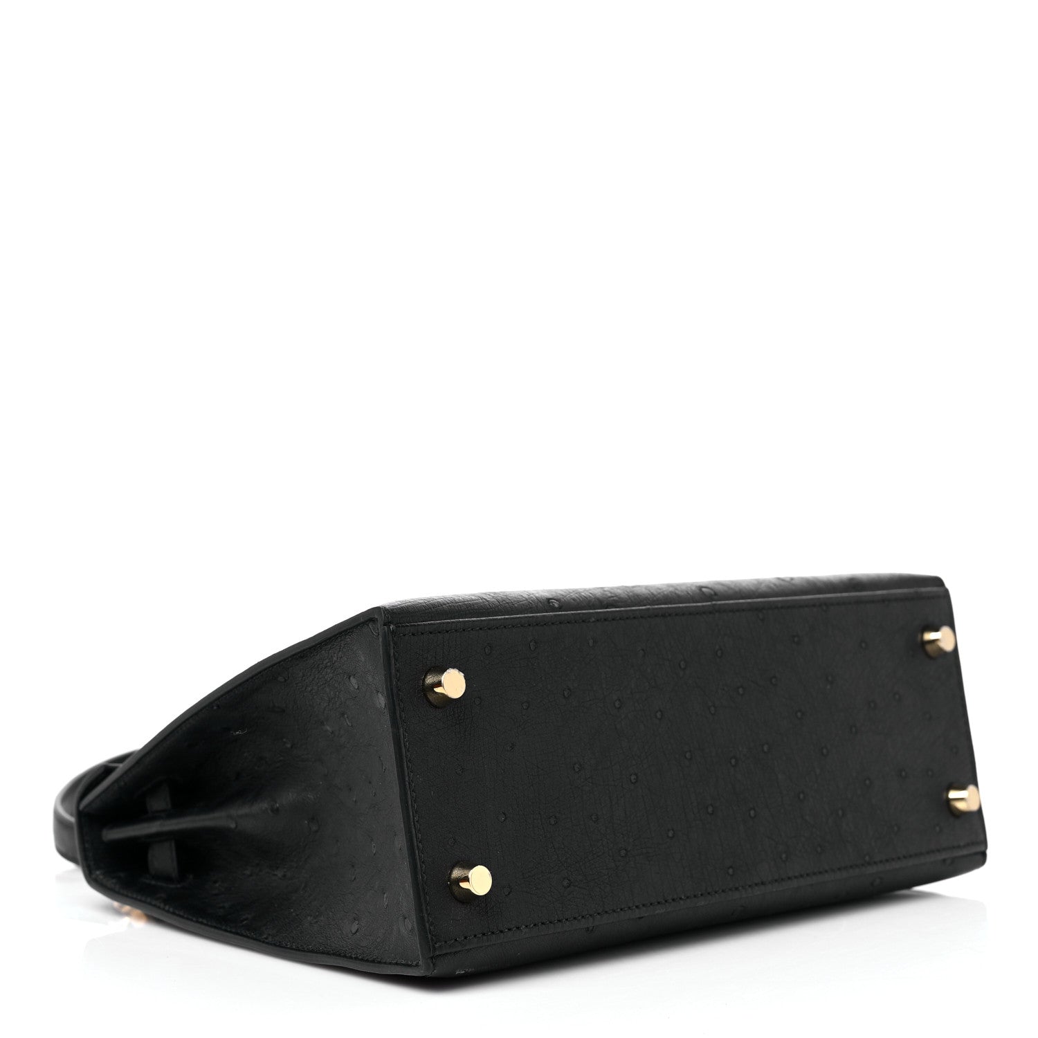 Hermes Ostrich Kelly Sellier 25 Black 4 of 10