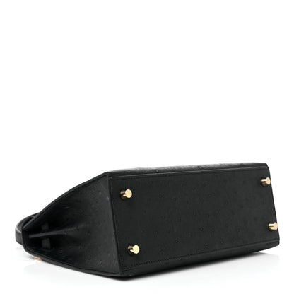 Hermes Ostrich Kelly Sellier 25 Black 4 of 10