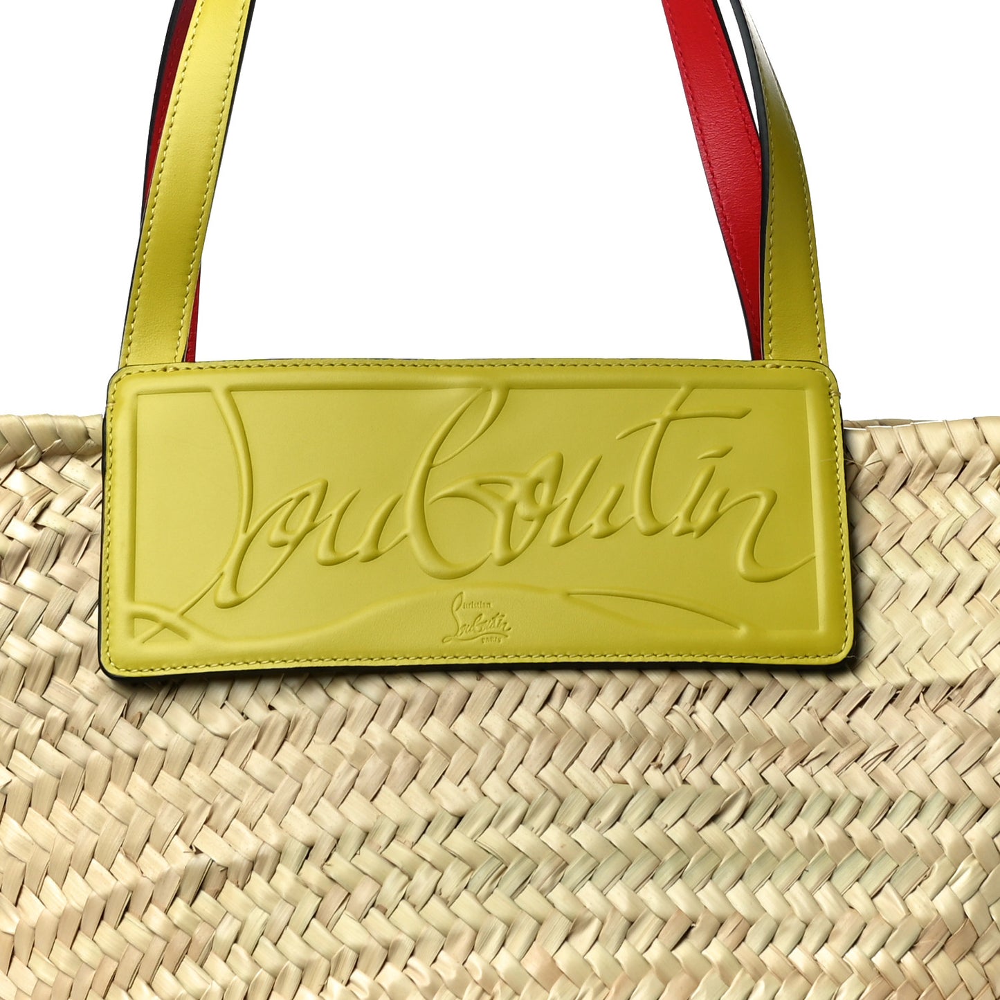 Woven Straw Loubishore Tote Yellow