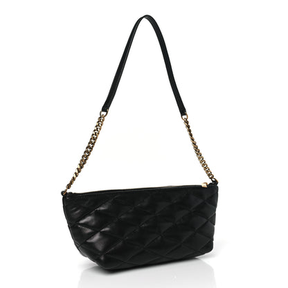 Saint Laurent Lambskin Quilted Gaby Zipped Shoulder Bag Black 3 of 12
