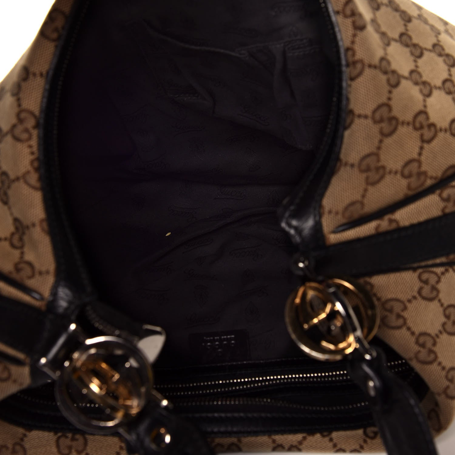 Gucci Monogram Large GG Twins Hobo Dark Brown 4 of 4