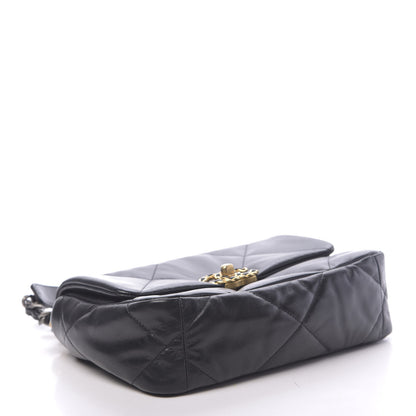 Chanel Goatskin Quilted Medium 19 Flap Black 4 of 11