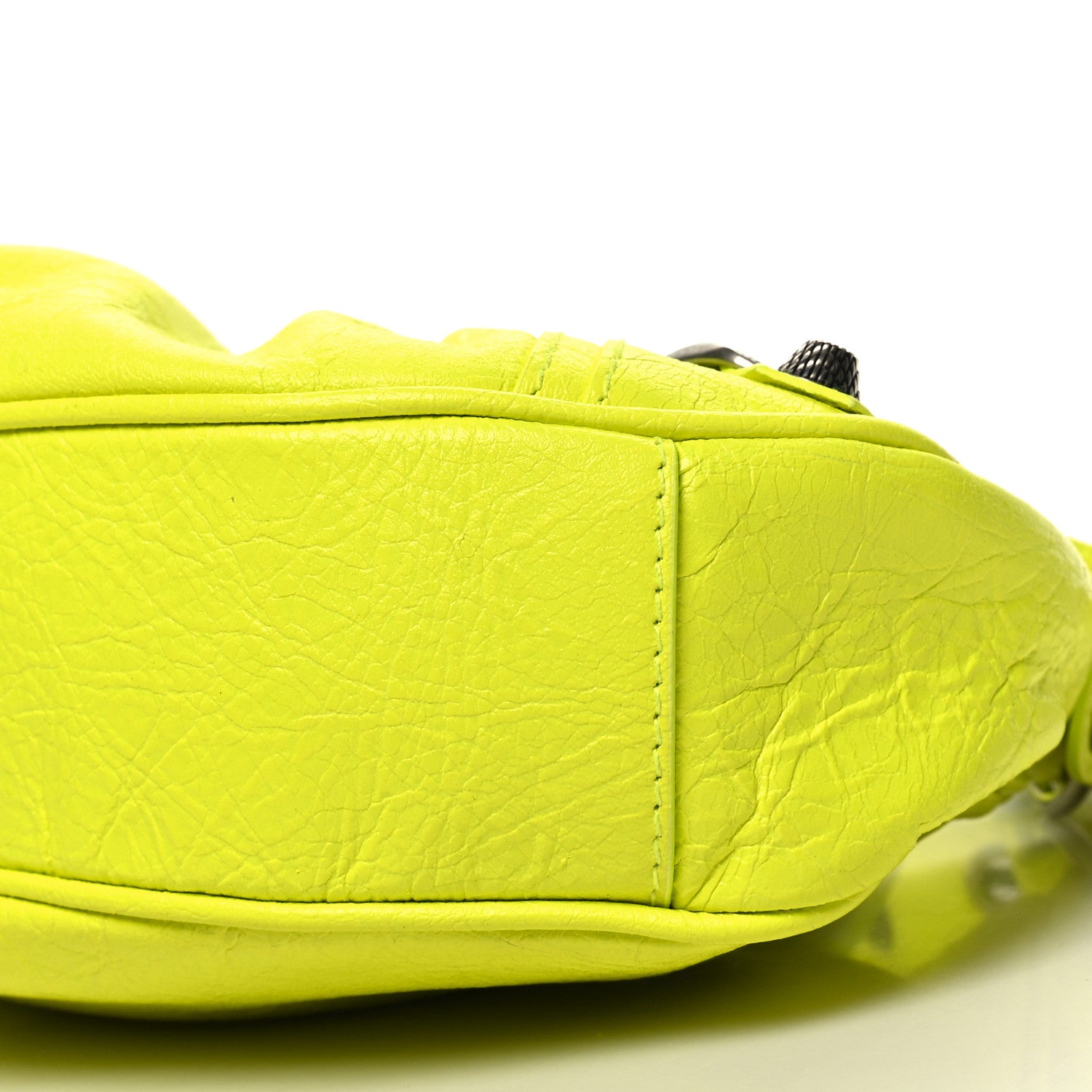 Balenciaga Agneau Arena Le Cagole Shoulder Bag XS Fluo Yellow 12 of 13