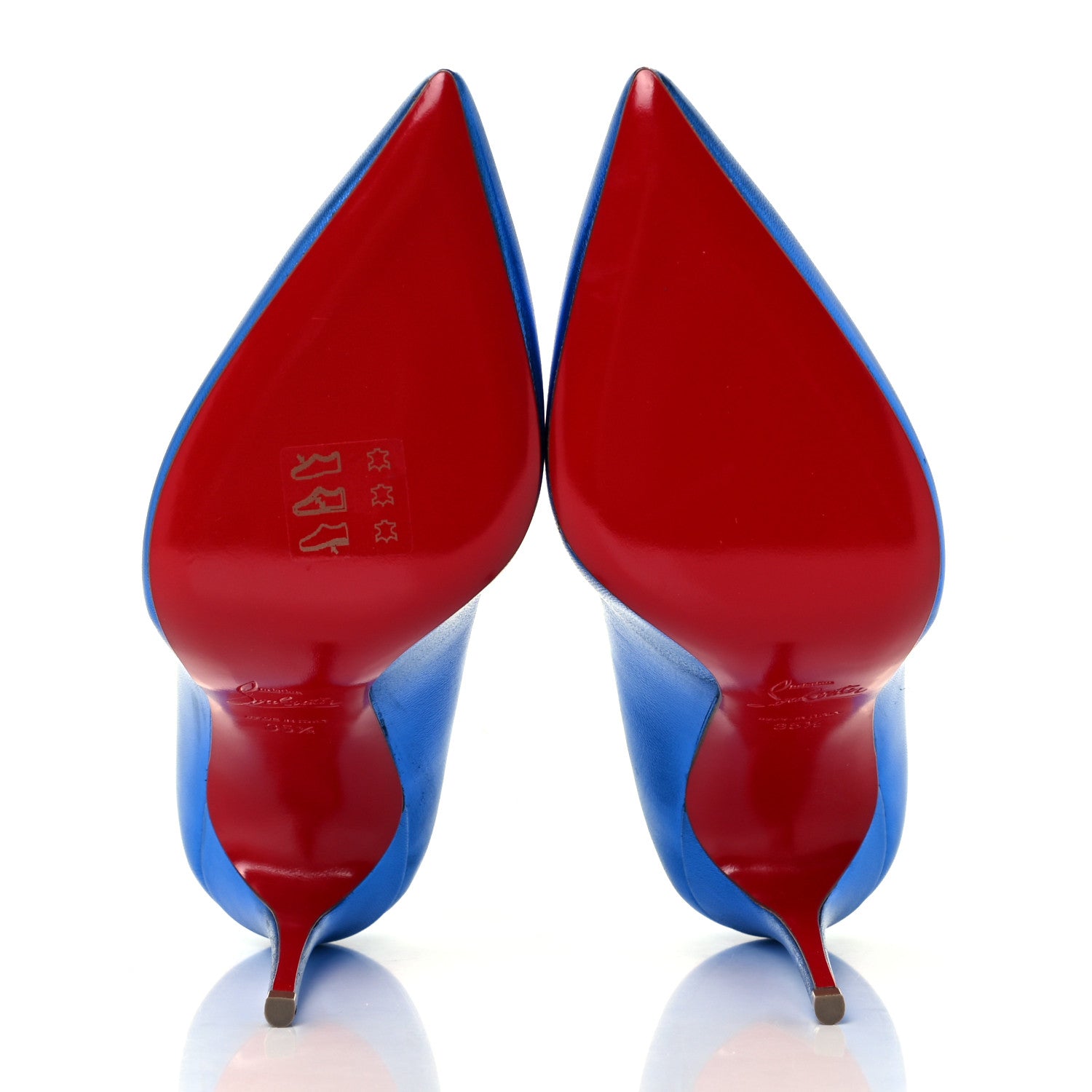 Christian Louboutin Metallic Patent Hot Chick 100 Pumps 35.5 Blue 7 of 10
