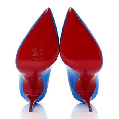 Christian Louboutin Metallic Patent Hot Chick 100 Pumps 35.5 Blue 7 of 10