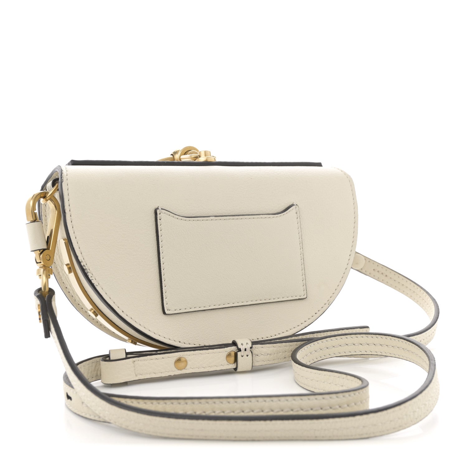 Chloe Calfskin Small Nile Bracelet Minaudiere Bag Off White 2 of 11