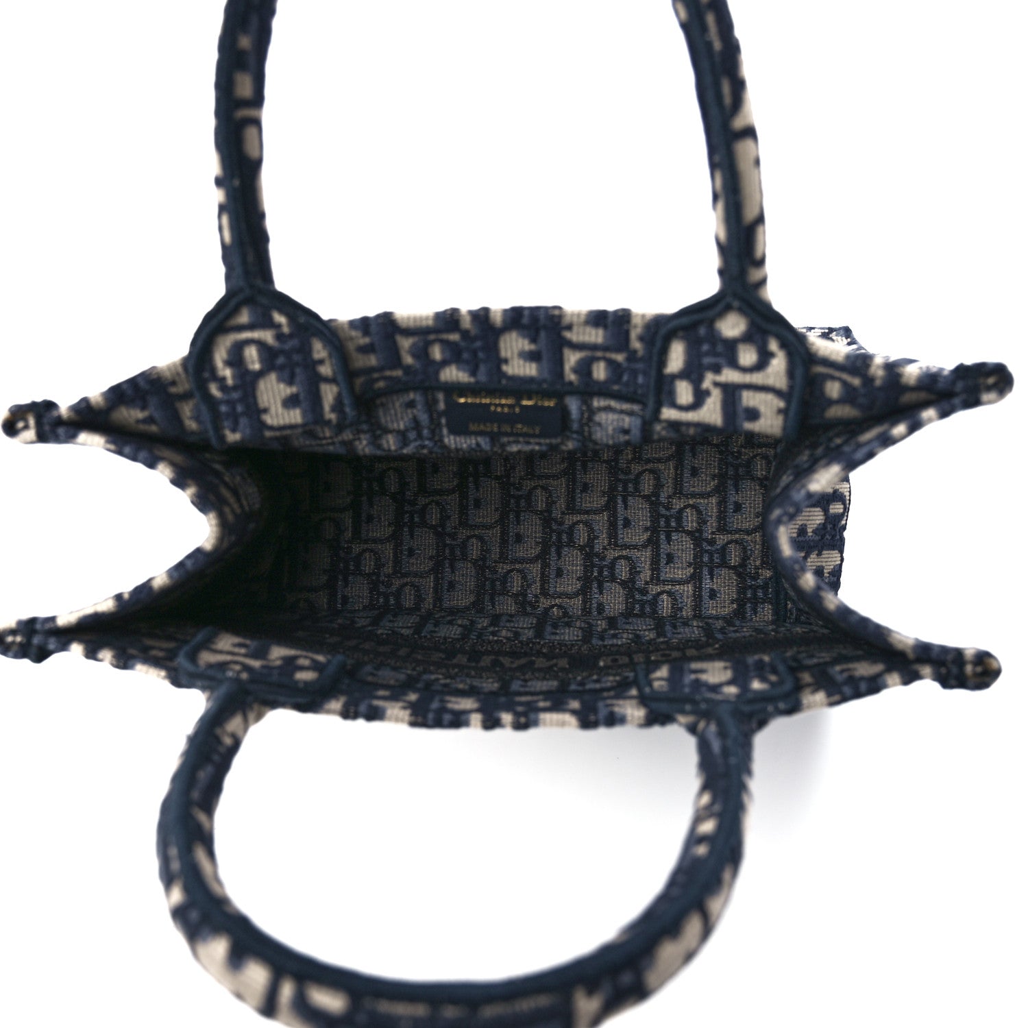 Christian Dior Oblique Small Book Tote Blue Multicolor 5 of 11