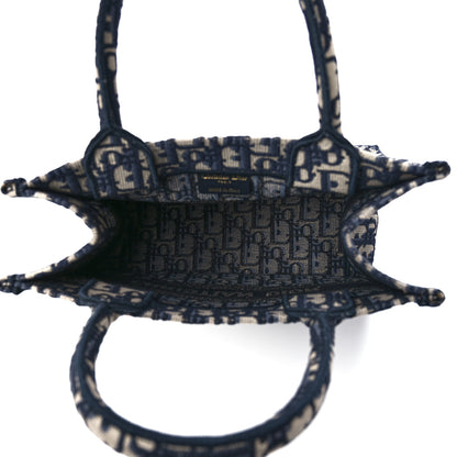 Christian Dior Oblique Small Book Tote Blue Multicolor 5 of 11