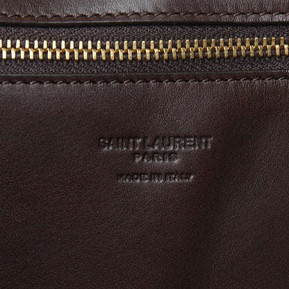 Saint Laurent Raffia Calfskin Small Panier Tote Naturale Nut 6 of 8