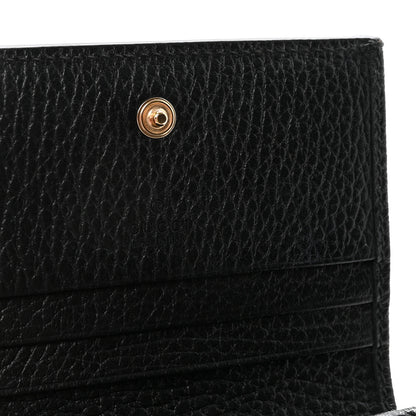 Gucci Dollar Calfskin GG Supreme Monogram GG Marmont Card Case Black Beige Ebony 6 of 7