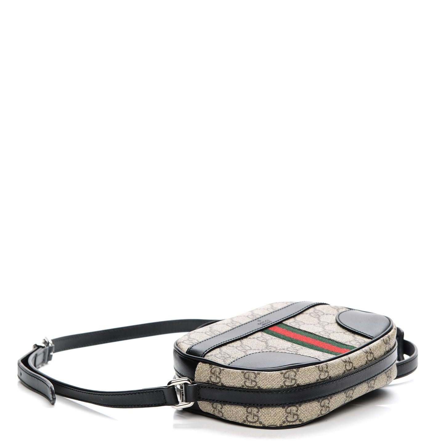 GG Supreme Monogram Web Small Shoulder Bag Black